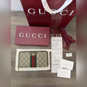 Gucci Ophidia Zip Around Wallet